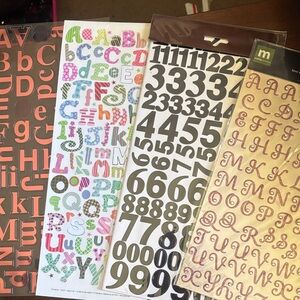 Alphabet and Number Sticker Set